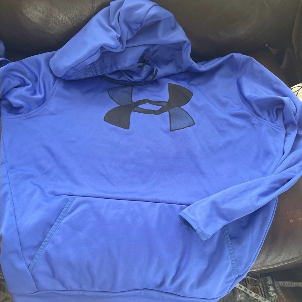 Barely worn ,  2xl fleece lined Under Armour ,royal blue hoodie